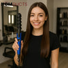 Spiral Hair Curling Iron – Blue & Black Professional Styling Tool