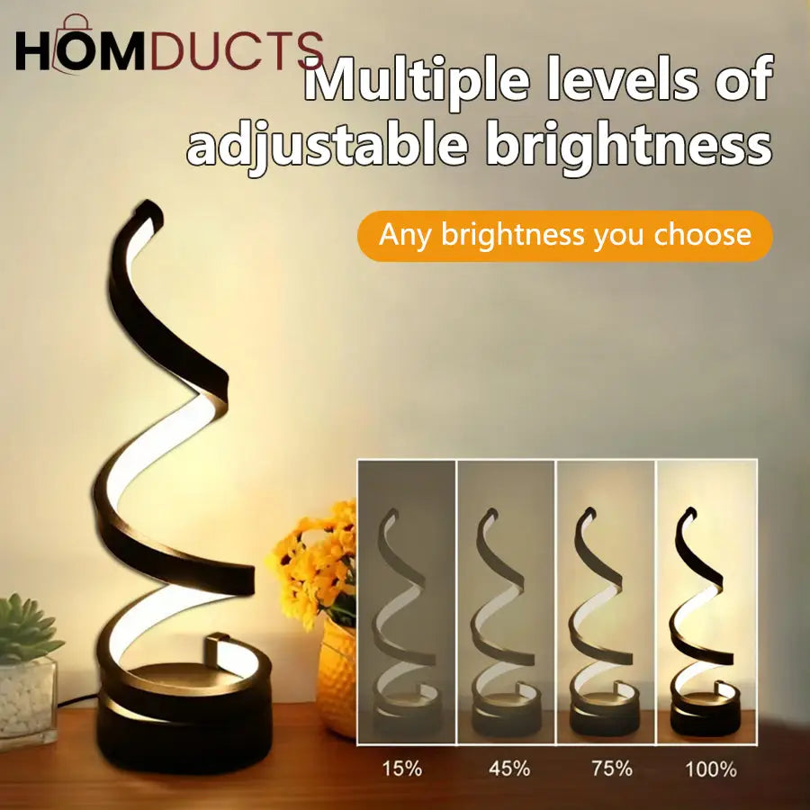 Spiral Led 3 Color Adjustable Lamp