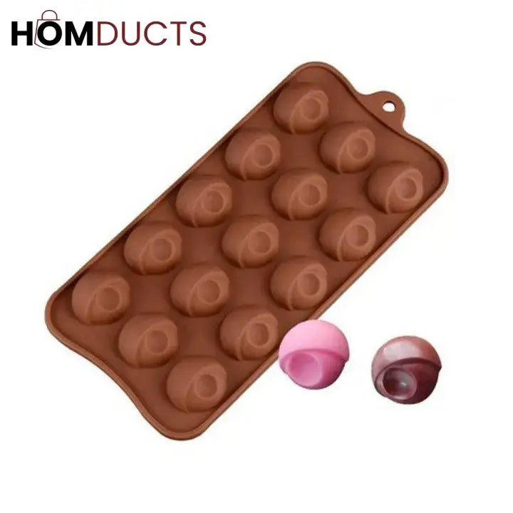 Spooky Eye Ball Silicone Chocolate Mold - 15 Cavity DIY Baking & Decorating