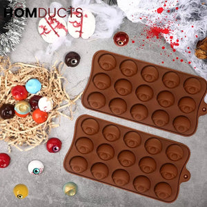Spooky Eye Ball Silicone Chocolate Mold - 15 Cavity DIY Baking & Decorating