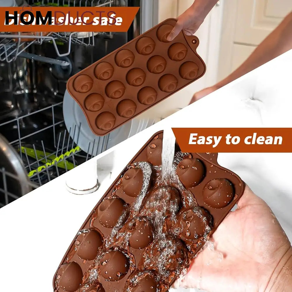 Spooky Eye Ball Silicone Chocolate Mold - 15 Cavity DIY Baking & Decorating