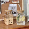 Square Glass Smoothie Tumbler with Handle & Straw - Stylish & Durable