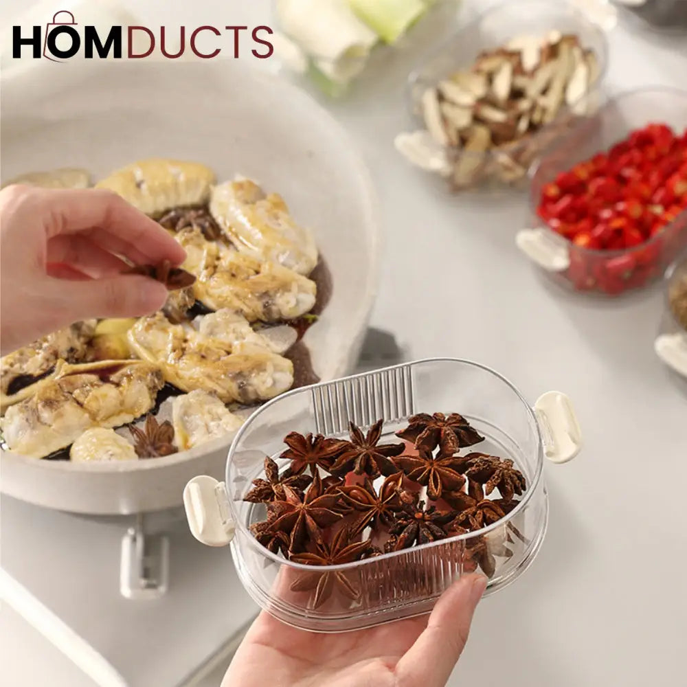 Stackable Kitchen Spice Organizer & Food Storage Box 4 layer Household Supplies