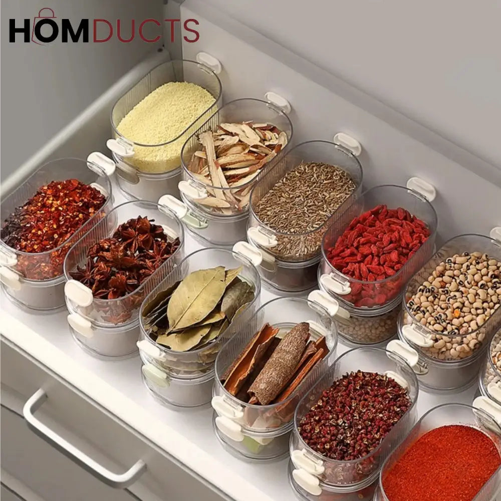 Stackable Kitchen Spice Organizer & Food Storage Box 4 layer Household Supplies