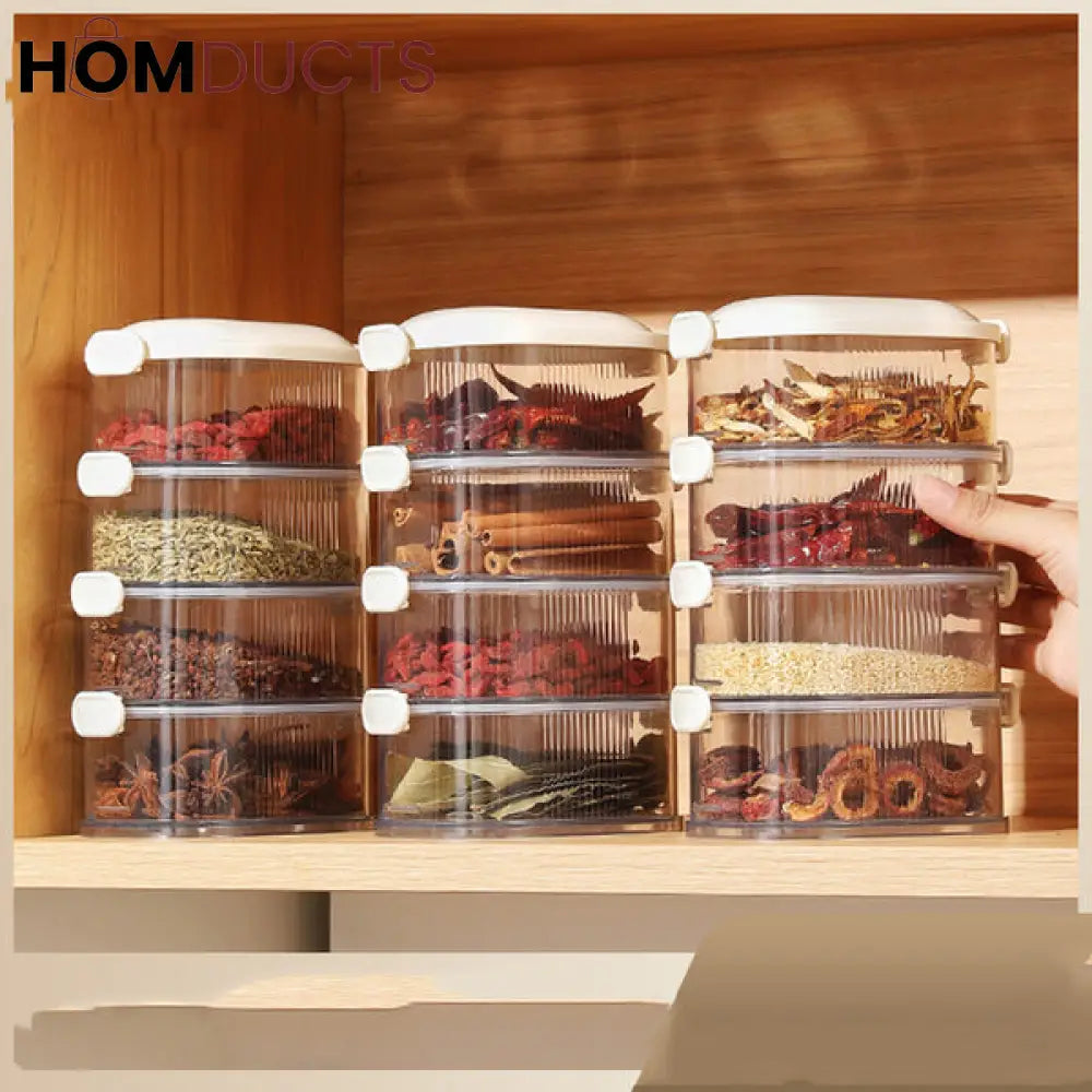 Stackable Kitchen Spice Organizer & Food Storage Box