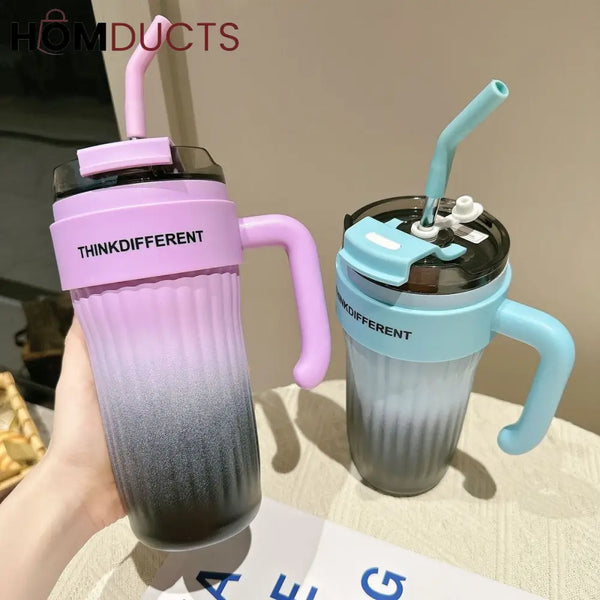 Stainless Portable Coffee Straw Mug