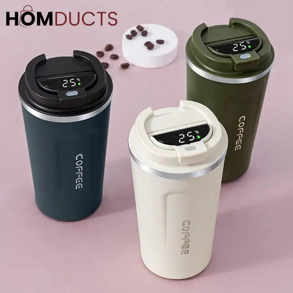 Stainless Steel Coffee Cup With Temperature Display