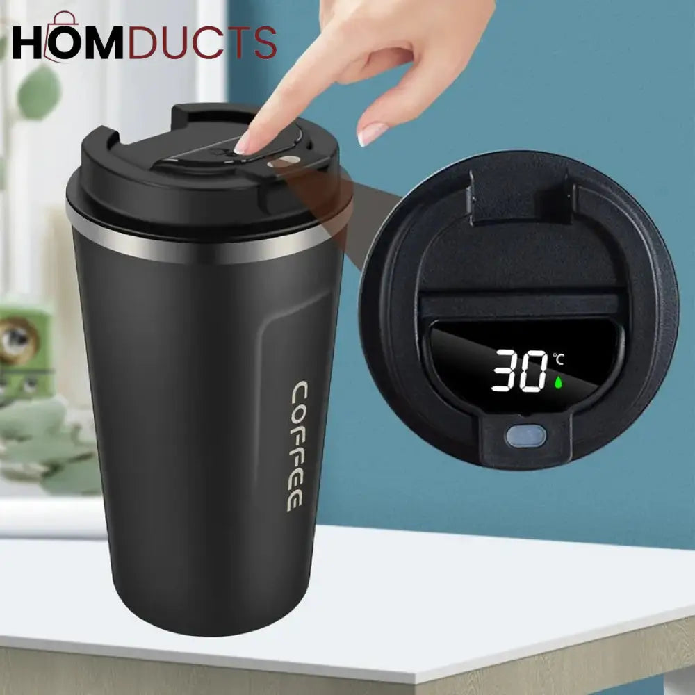 Stainless Steel Coffee Cup With Temperature Display