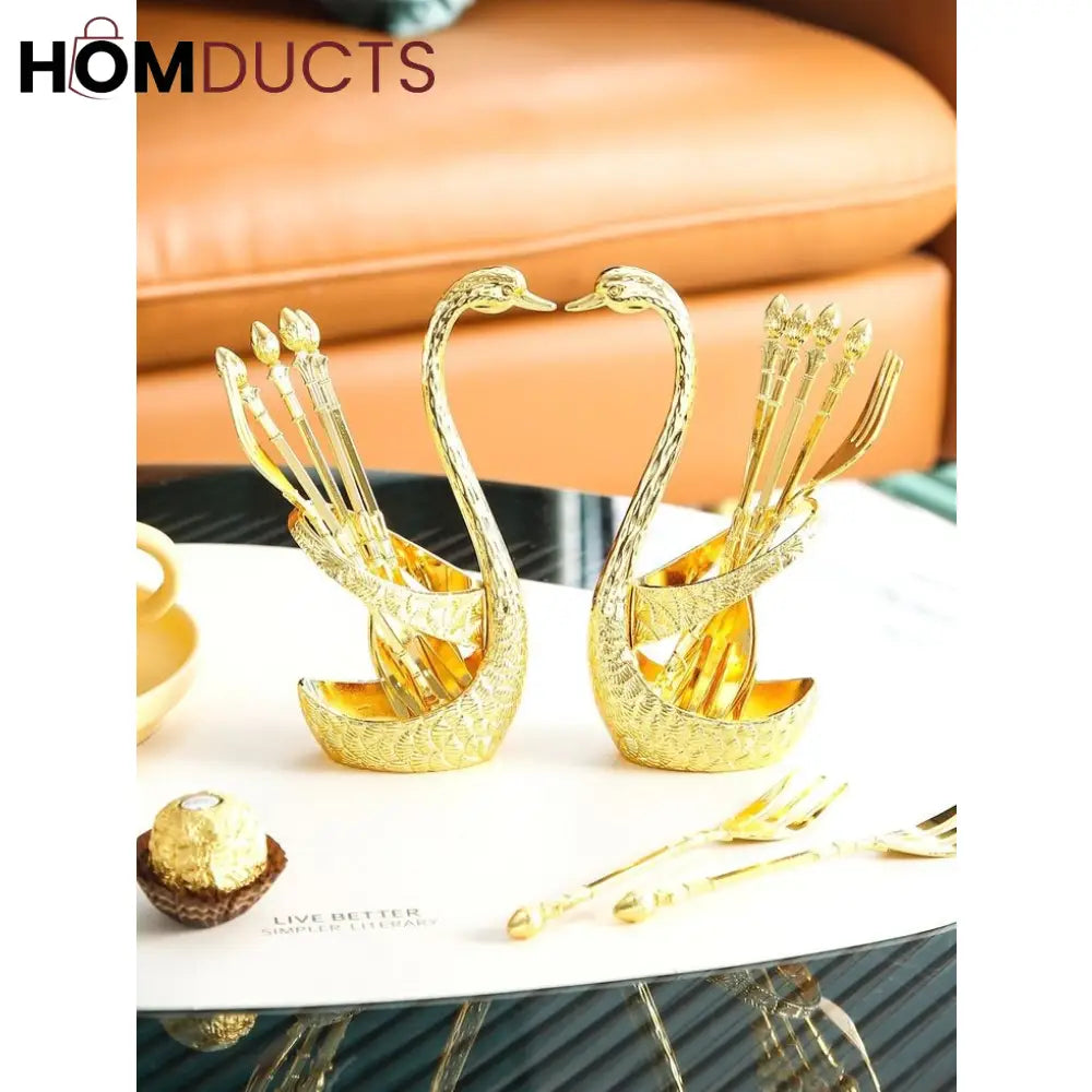 Stainless Steel Creative Spoon Set With Stand