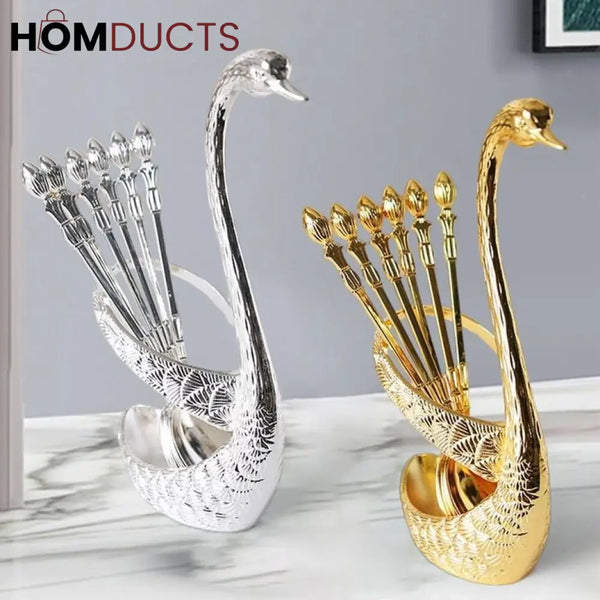 Stainless Steel Creative Spoon Set With Stand