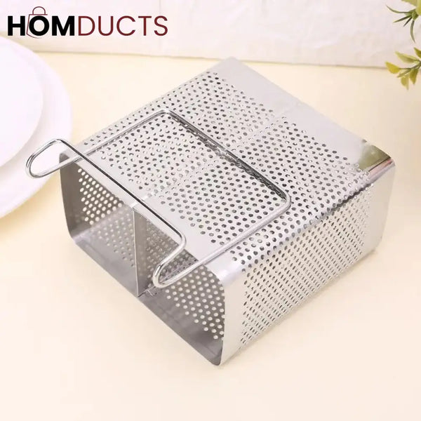 Stainless Steel Cutlery Holder With Hanging Option