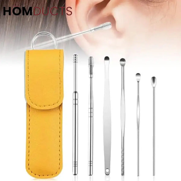 Stainless Steel Ear Pick Set (6Pcs)