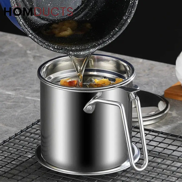 Stainless Steel Filter Oil Pot