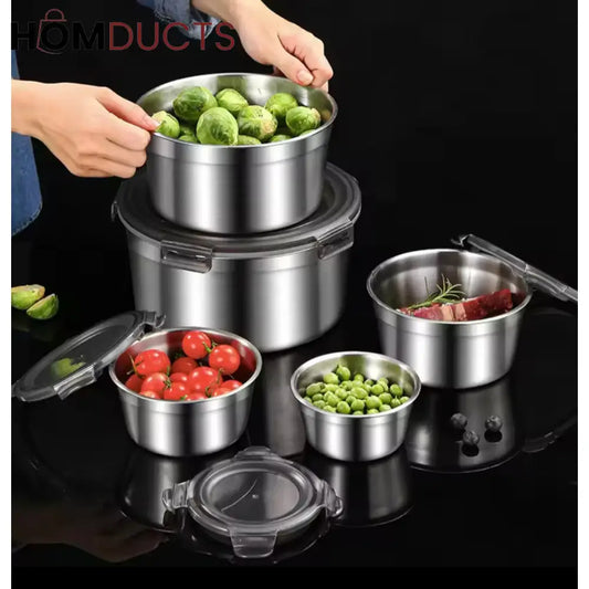 Stainless Steel Food Container Set (Premium Quality)