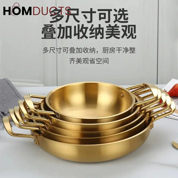 Stainless Steel Golden Wok