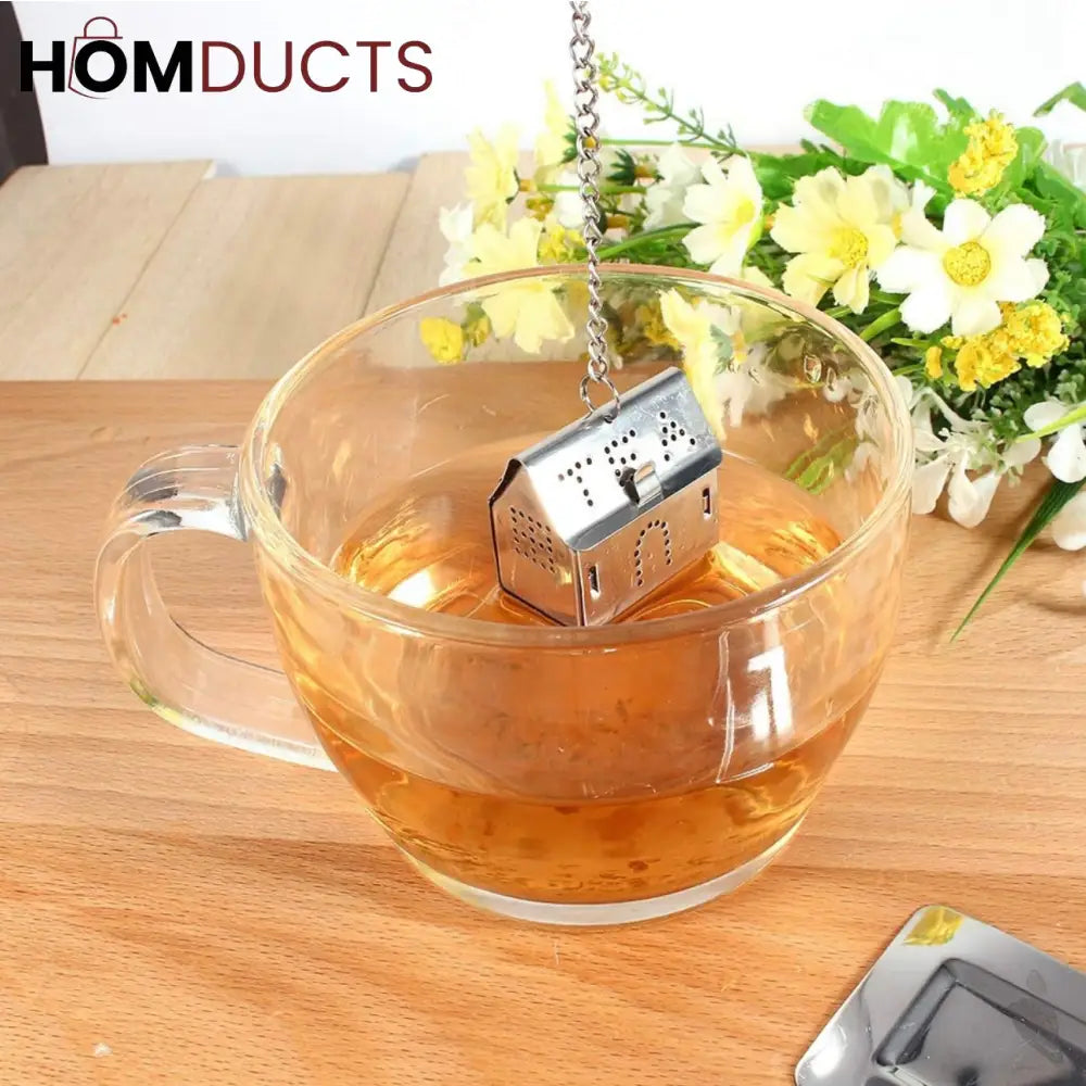 Stainless Steel House Shaped Tea Infuser – Reusable Loose Leaf Tea Strainer