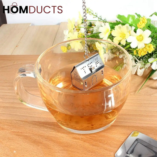 Stainless Steel House Shaped Tea Infuser – Reusable Loose Leaf Tea Strainer