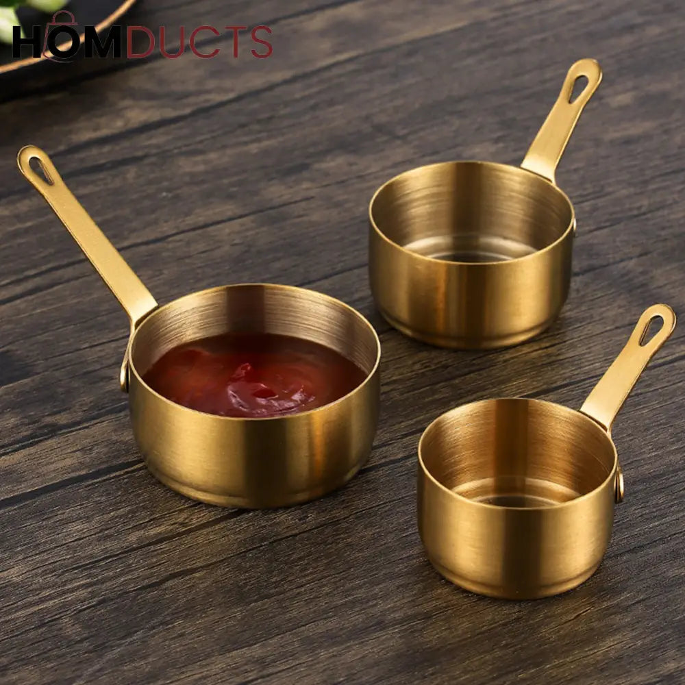 Stainless Steel Mini Sauce Cup With Handle