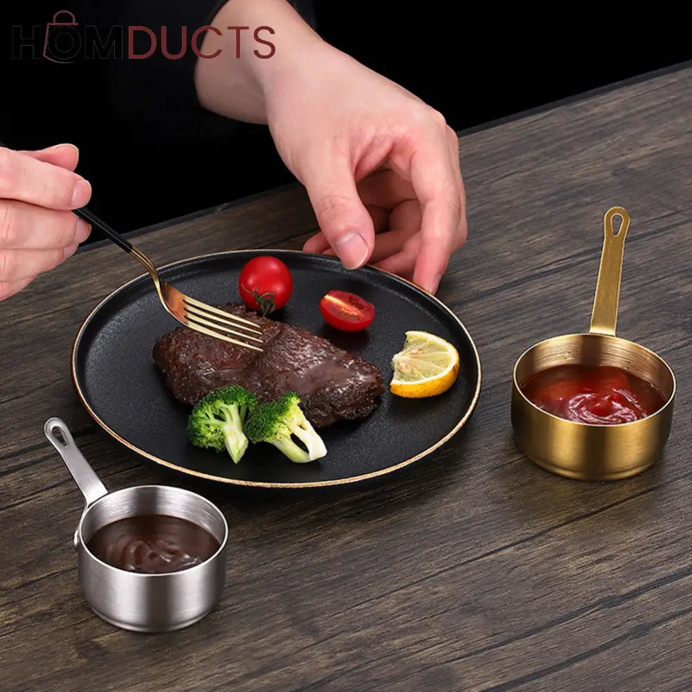 Stainless Steel Mini Sauce Cup With Handle