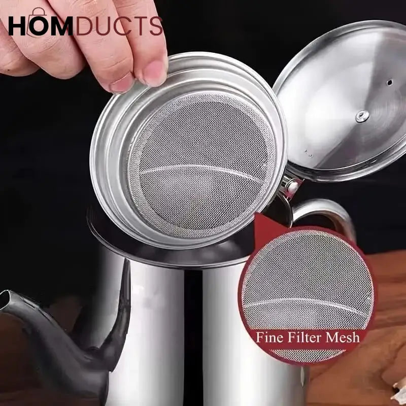 Stainless Steel Oil Filter Kettle