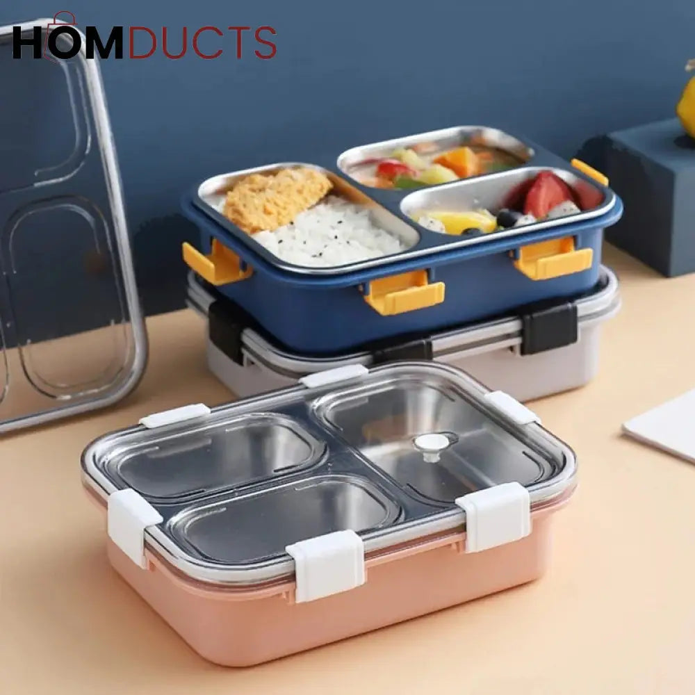 Stainless Steel Portable Lunch Box (Heavy Quality)