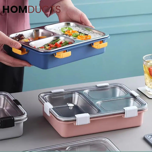 Stainless Steel Portable Lunch Box (Heavy Quality)