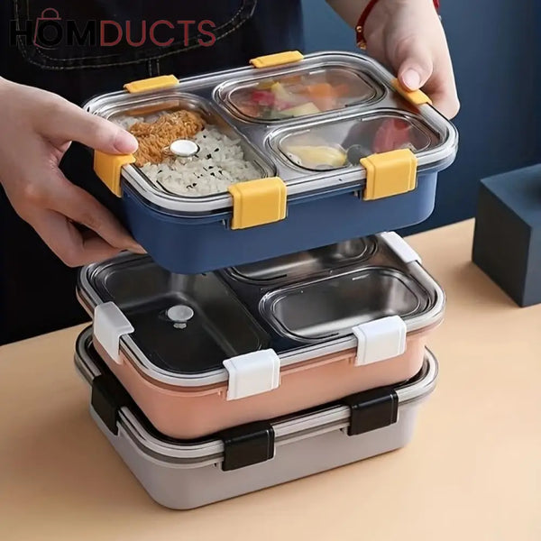 Stainless Steel Portable Lunch Box (Heavy Quality)