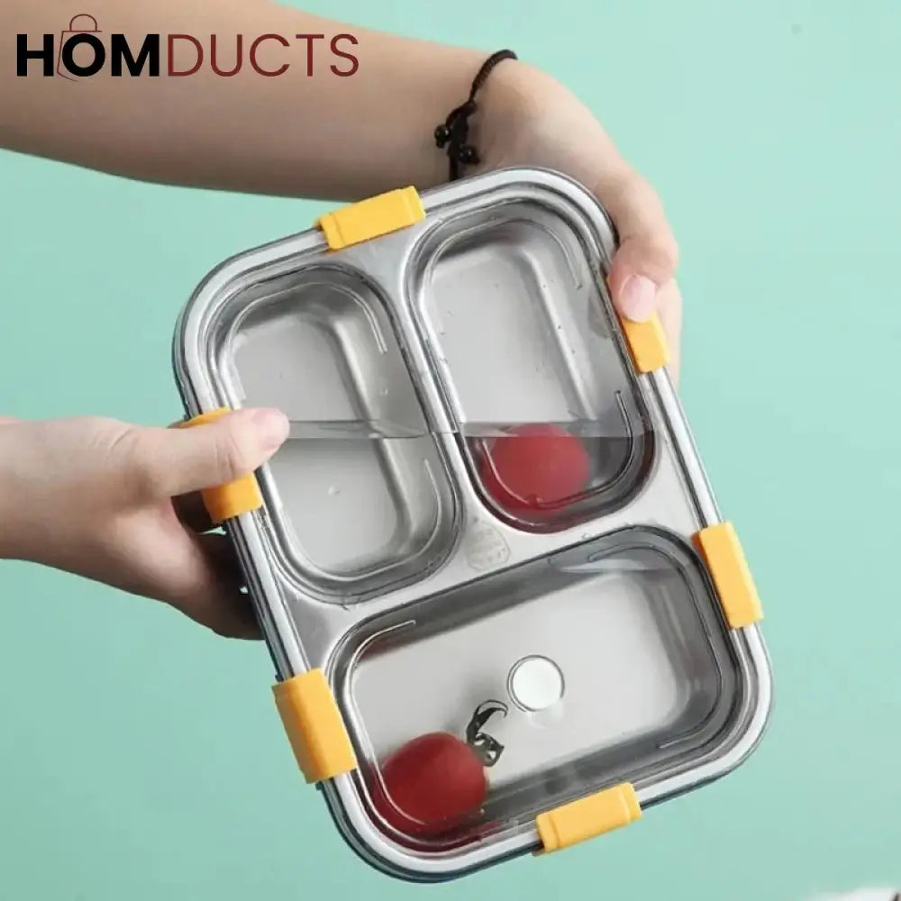 Stainless Steel Portable Lunch Box (Heavy Quality)