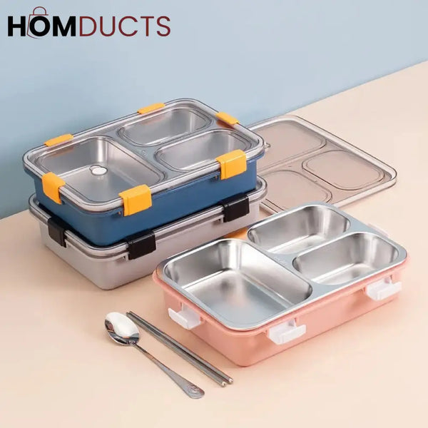 Stainless Steel Portable Lunch Box (Heavy Quality)