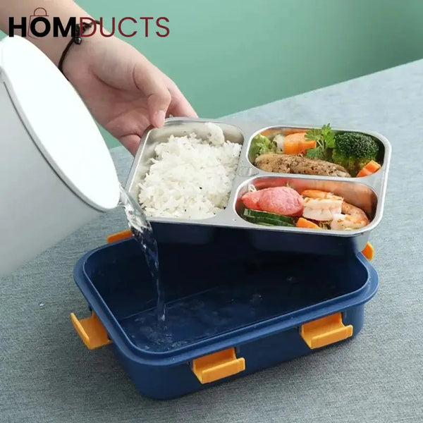 Stainless Steel Portable Lunch Box (Heavy Quality)