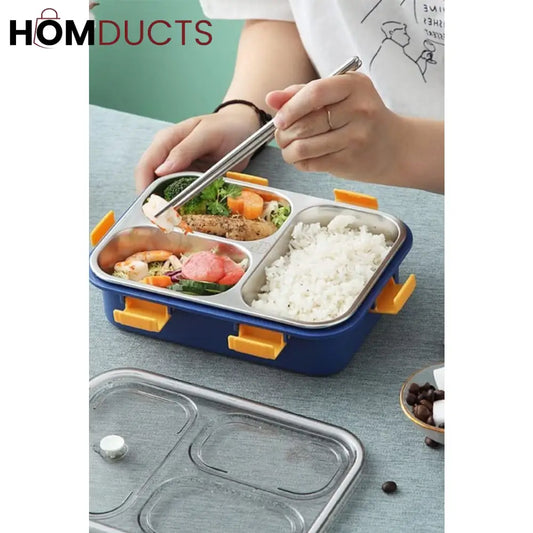 Stainless Steel Portable Lunch Box (Heavy Quality)