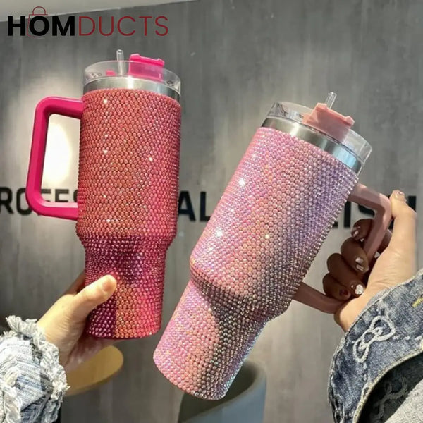 Stainless Steel Rhinestone Tumbler