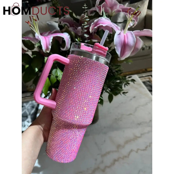 Stainless Steel Rhinestone Tumbler