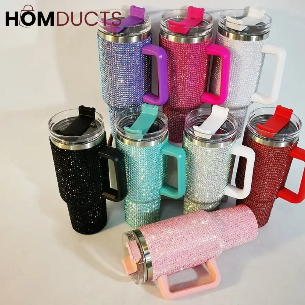 Stainless Steel Rhinestone Tumbler