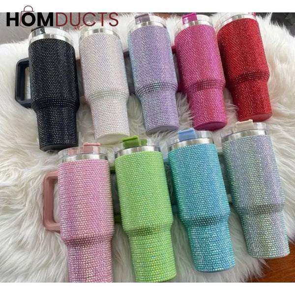Stainless Steel Rhinestone Tumbler