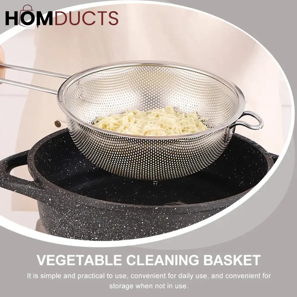 Stainless Steel Rice Strainer With handle – Homducts