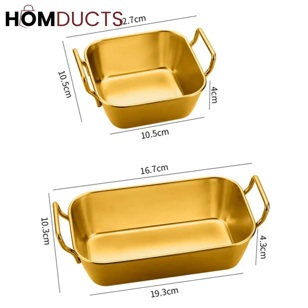 Stainless Steel Serving Tray Combo Set