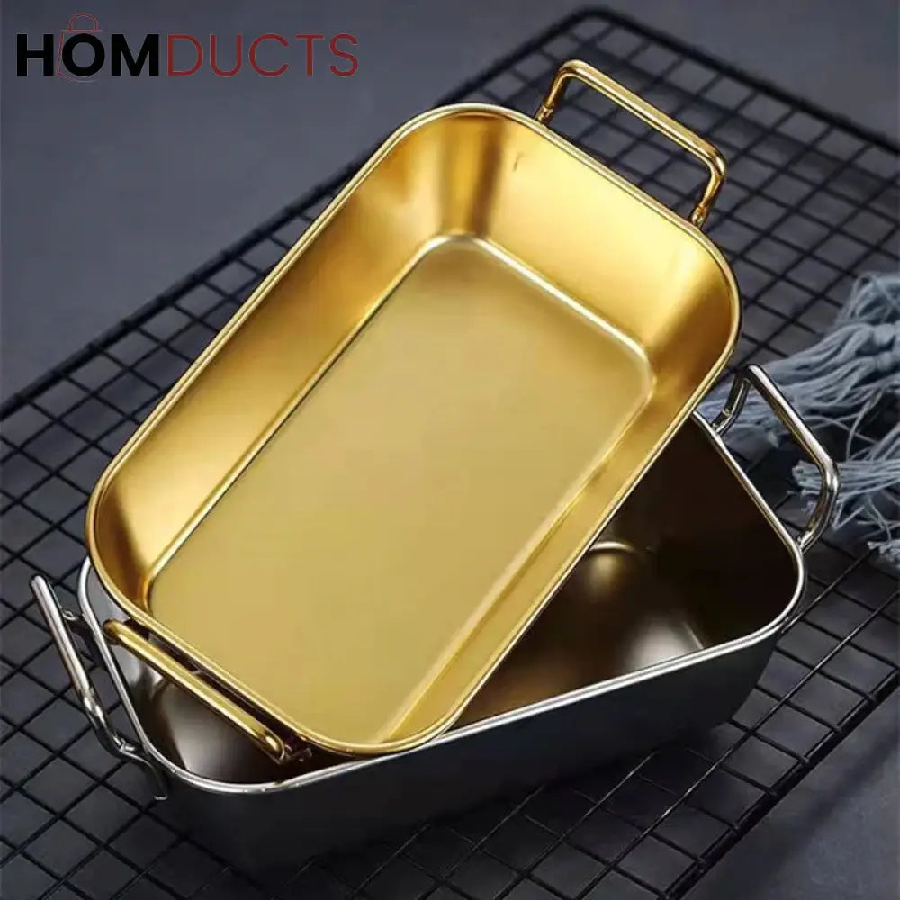 Stainless Steel Serving Tray Large