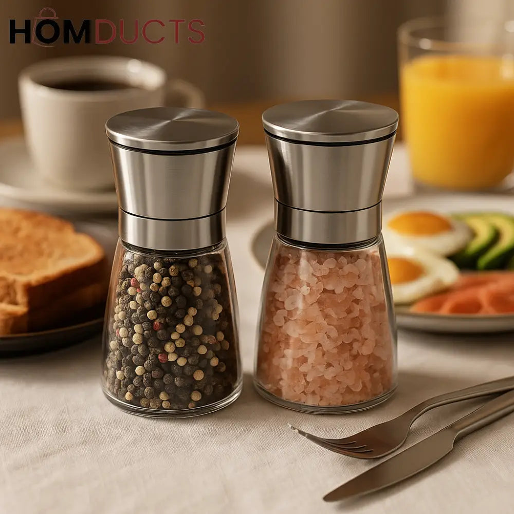 Stainless Steel Spice Grinder – 1Pc Premium Glass Mill