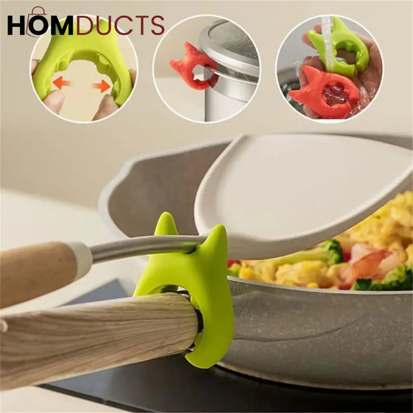 Stainless Steel Spoon Rest And Pot Lid Holder (4Pcs)