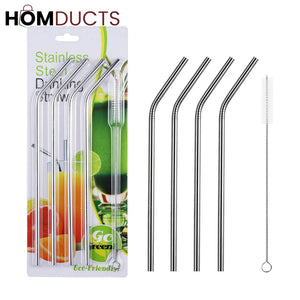 Stainless Steel Straw 4 Pcs Set