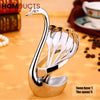 Stainless Steel Swan Shape Cutlery Holder Silver