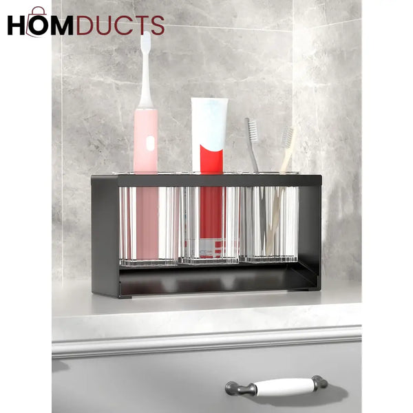 Stainless Steel Utensil Holder for Kitchen Countertop – Modern Cutlery Drying Rack with Drainage for Spoons Forks and