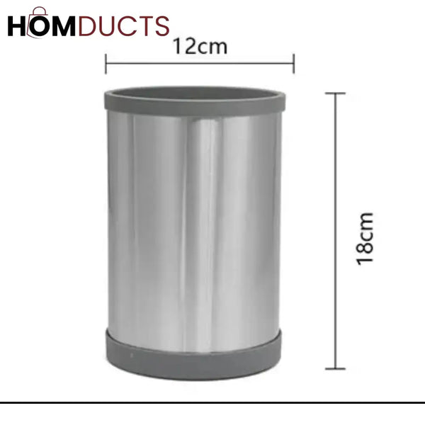 Stainless Steel Utensil Holder – Multi-Section Cutlery & Tool Organizer for Kitchen Counter