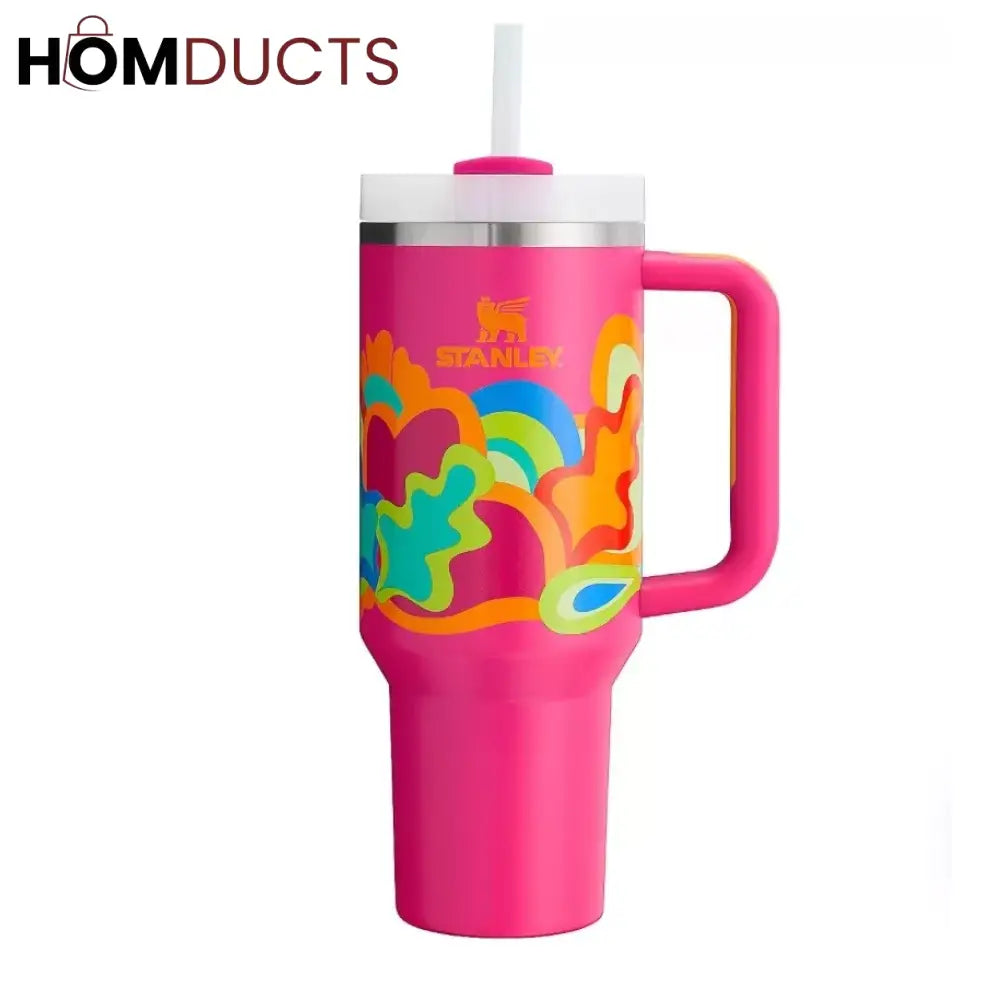 Stanley 40oz Quencher H2.0 Tumbler - Tropical Wave Edition: Stay Hydrated in Style