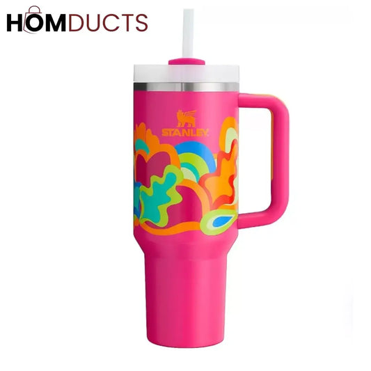Stanley 40oz Quencher H2.0 Tumbler - Tropical Wave Edition: Stay Hydrated in Style