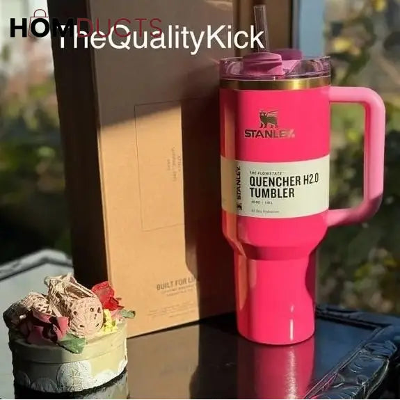 Stanley Quencher H2.0 FlowState Tumbler | 40oz Pink Parade | Limited Edition