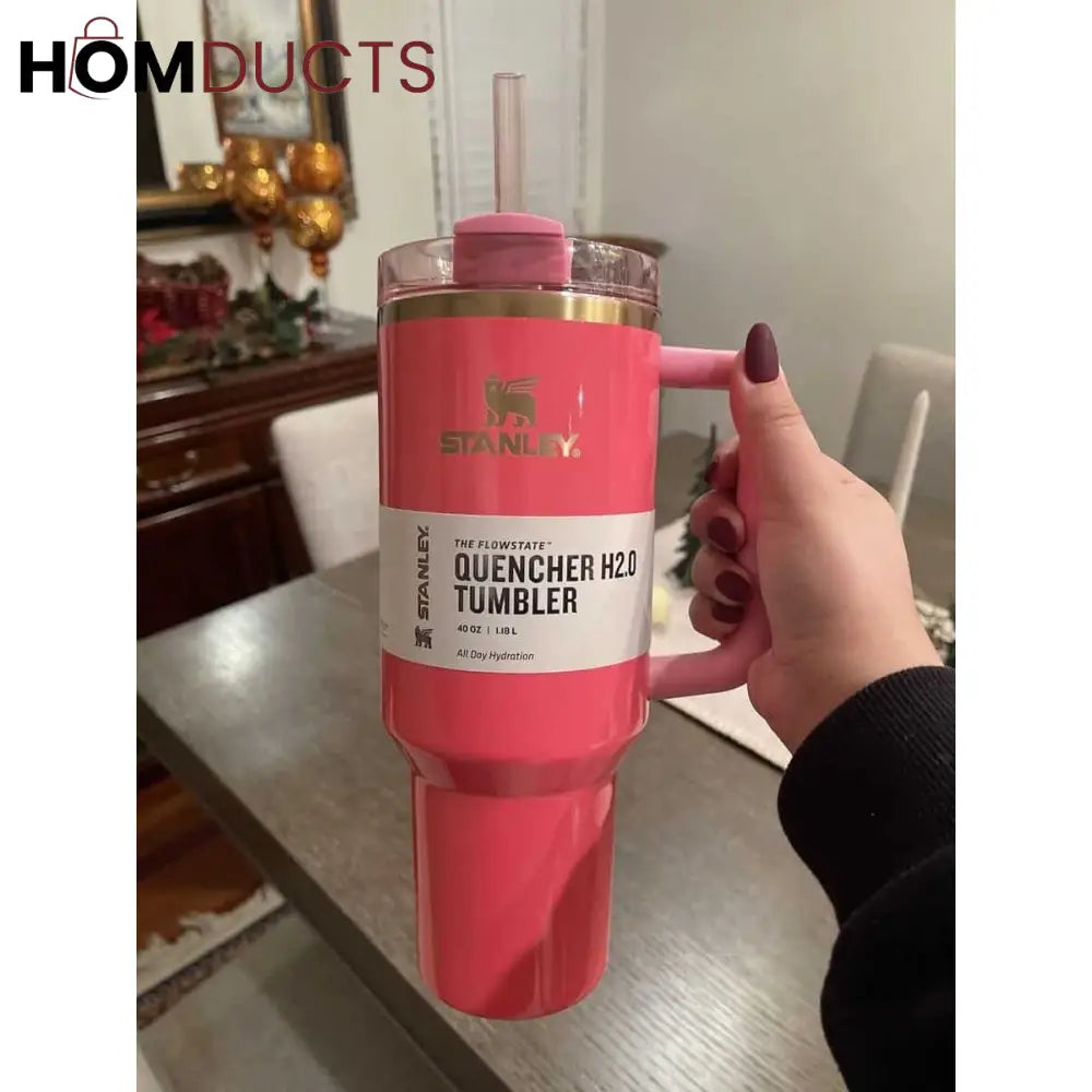 Stanley Quencher H2.0 FlowState Tumbler | 40oz Pink Parade | Limited Edition
