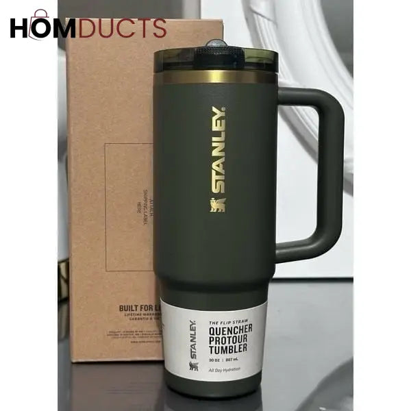 Stanley Quencher ProTour 1.18L: Leakproof Flip Straw Tumbler for All-Day Hydration Black