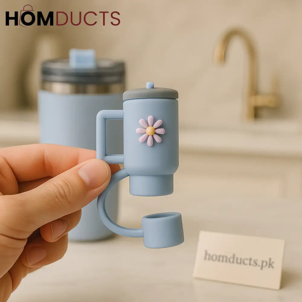 Stanley Tumbler Straw Toppers - Silicone Bow Design | Dust & Splash Proof Style 1